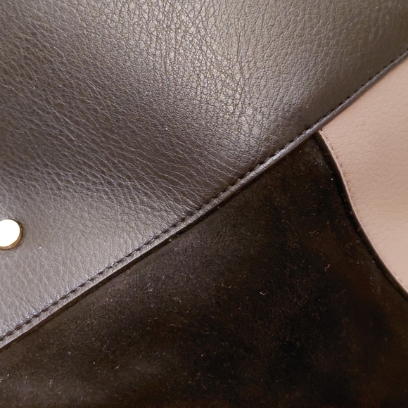 Sondra Roberts Black Colorblock Faux Leather Shoulder Bag Purse - Picture 3 of 4